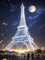 5D Diamond Painting Kits for Beginners, Eiffel Tower Diamond Art Kits for Adults, DIY Landscape Full Round Drill Paint by Diamonds Dot Gem Art for Adults, Home Wall Decor 12x16 Inch